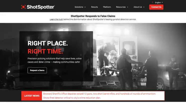 ShotSpotter – Design, Development, and Web Strategy